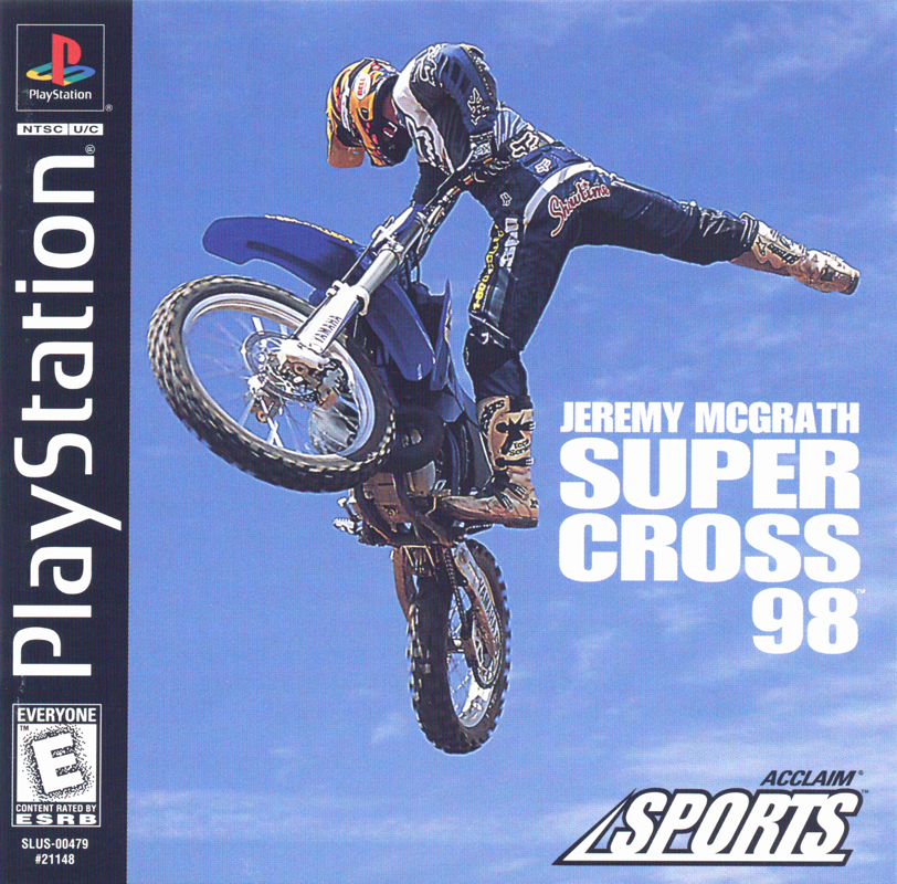 Jeremy McGrath Supercross 98 box art for Playstation